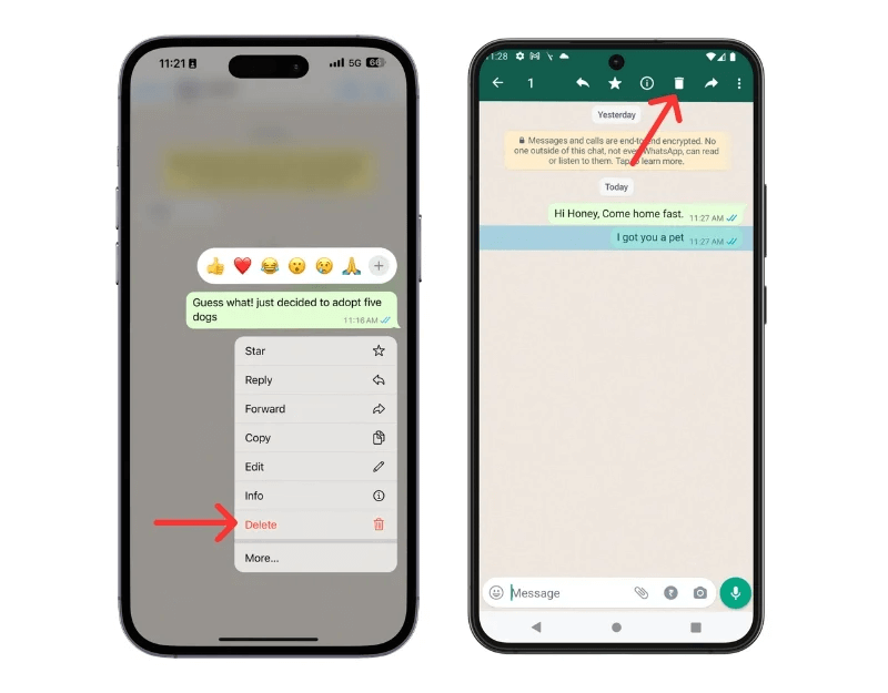 delete whatsapp and unsend whatsapp messages