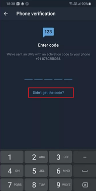 don't get the code Telegram