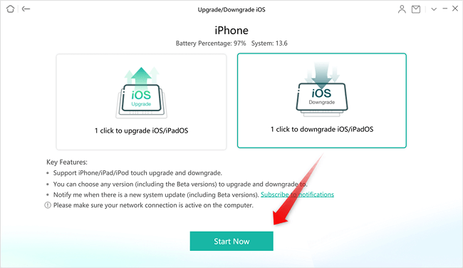 downgrade ios with anyfix