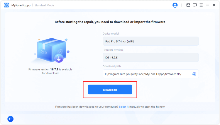 download firmware to fix disabled iPad won't connect to iTunes