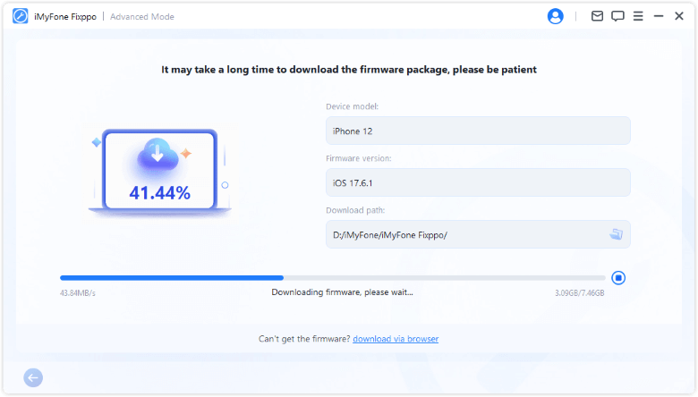 fixppo download firmware under advanced repair