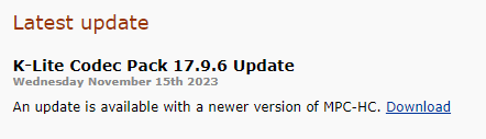 download k lite codec pack