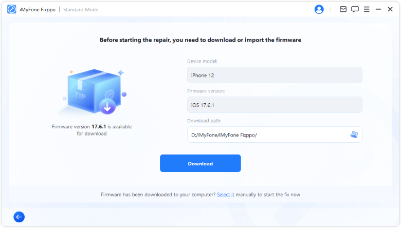 fixppo download firmware under standard mode