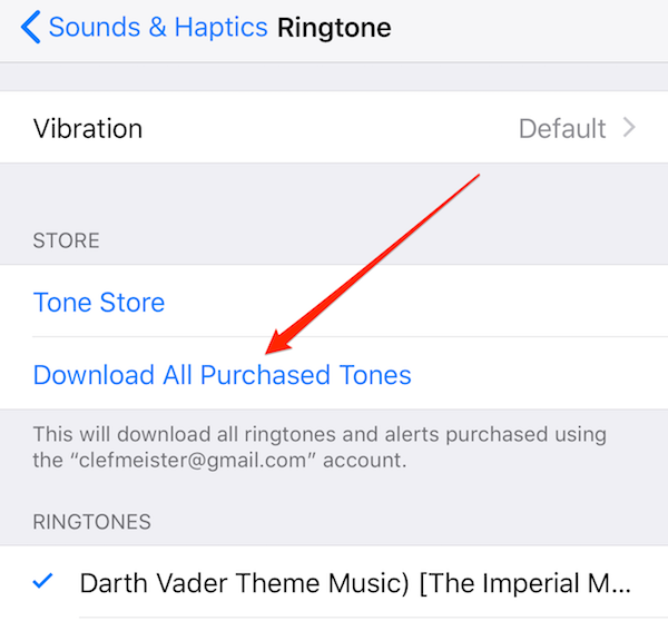 download purchased ringtones