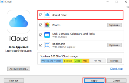 Access iPhone Files on Windows by iCloud Drive