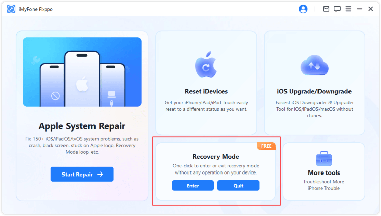 enter recovery mode on iPhone without home button