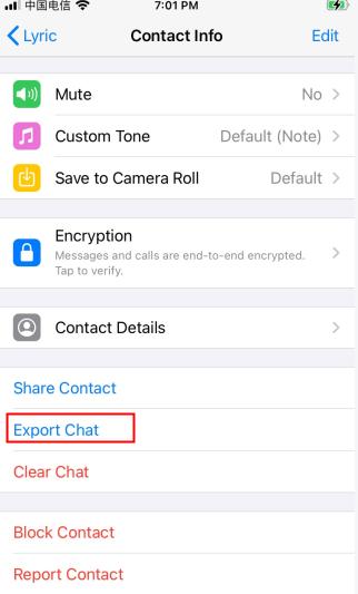 export whatsapp chats