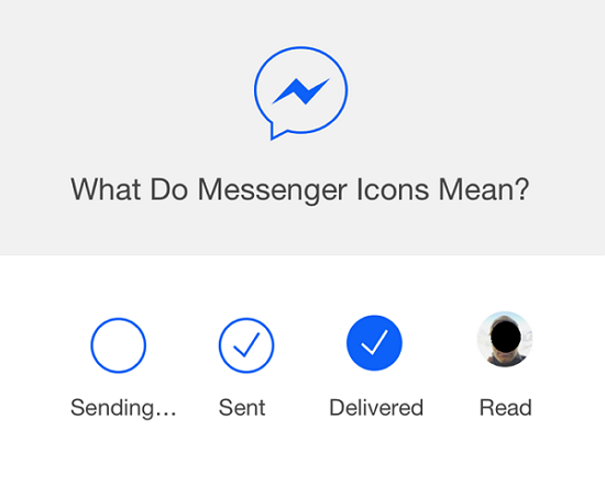 facebook message status icon