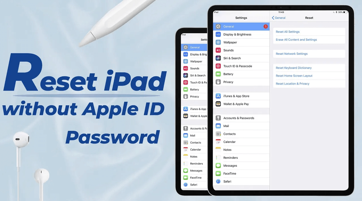 how to reset ipad without icloud password