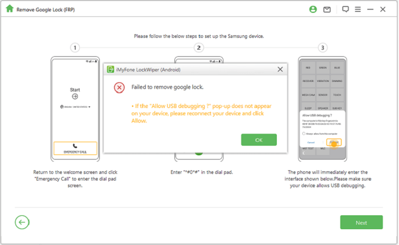 fail to remove google lock