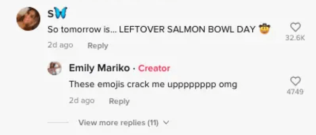 favored tiktok comment