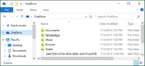 find whatsapp folder in onedrive