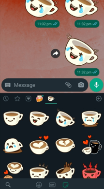 find stickers in whatsapp