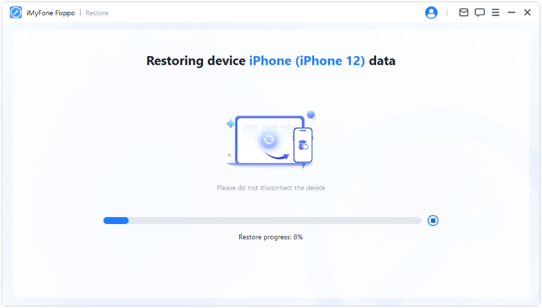 fixppo restore iphone data process