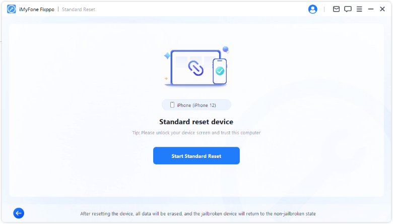 fixppo start to standard reset