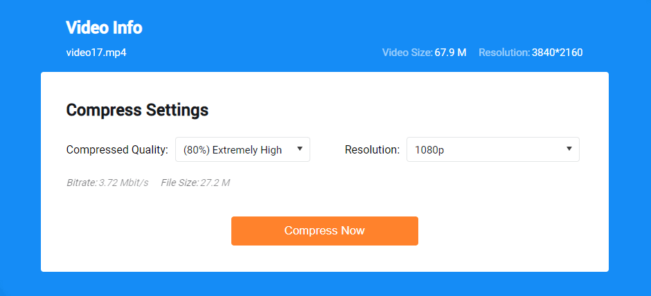 flexclip change compress settings