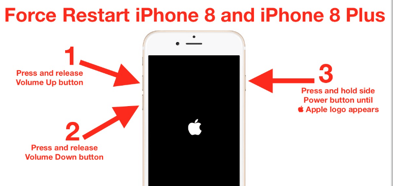 restart iphone 8