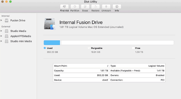 format the disk on Mac