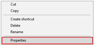 go to properties of invalid excel file