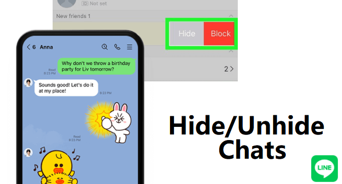 hide unhide line chats