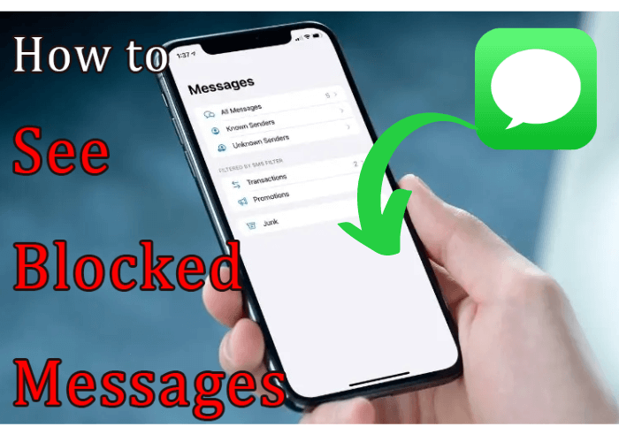 how to see blocked messages on iphone