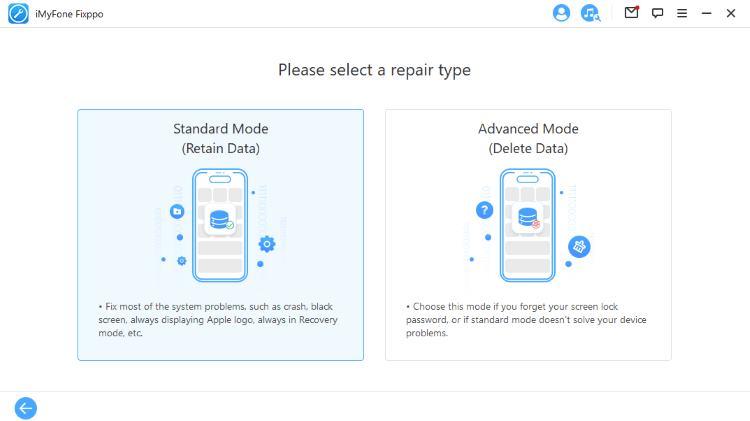 imyfone fixppo standard mode