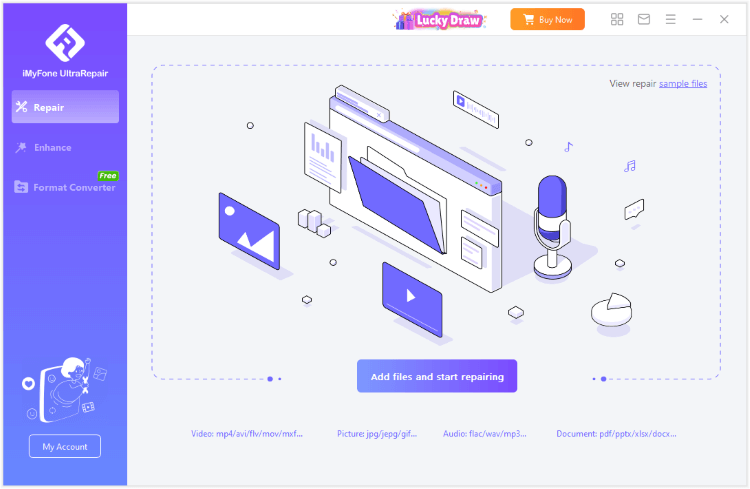 imyfone ultrarepair interface