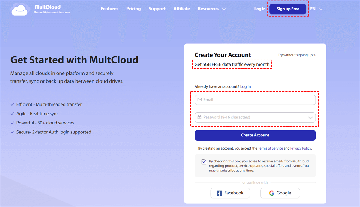 install MultCloud