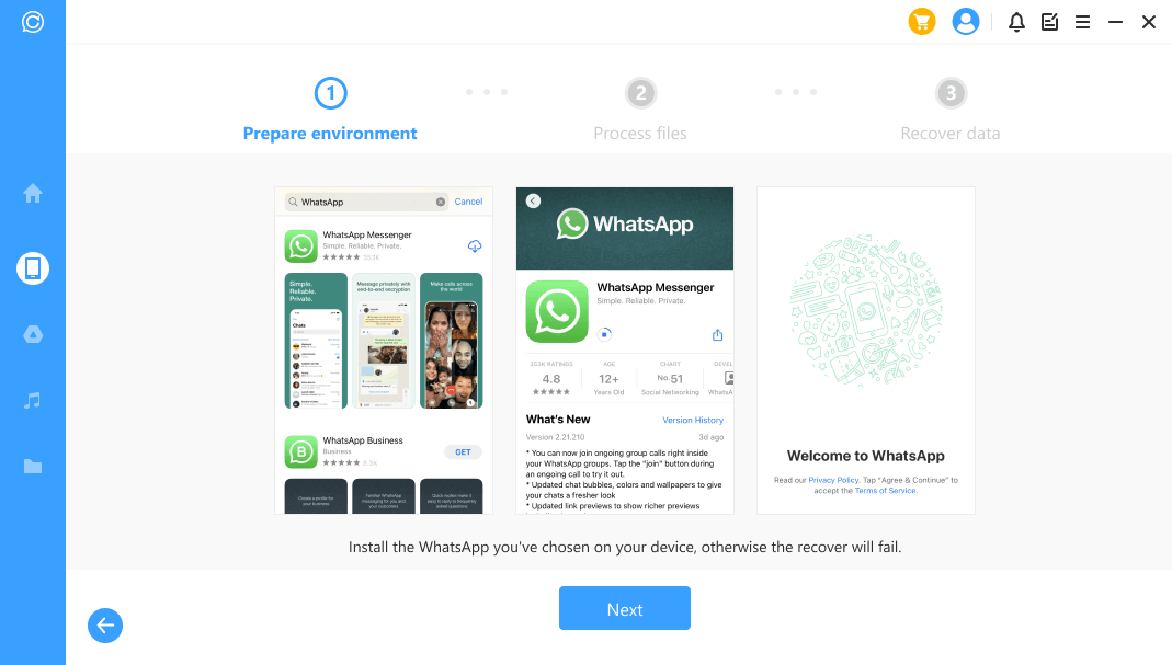 download and install WhatsApp