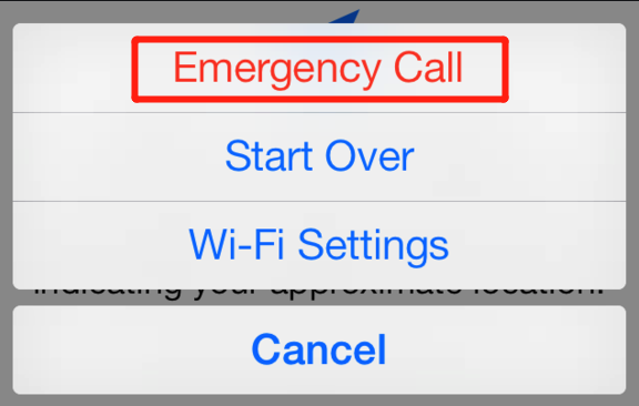 iPhone emergency call