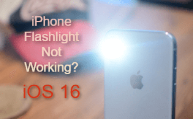 iphone flashlight not working in ios 17/18