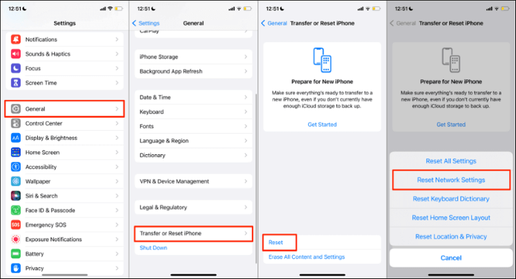 reset network settings