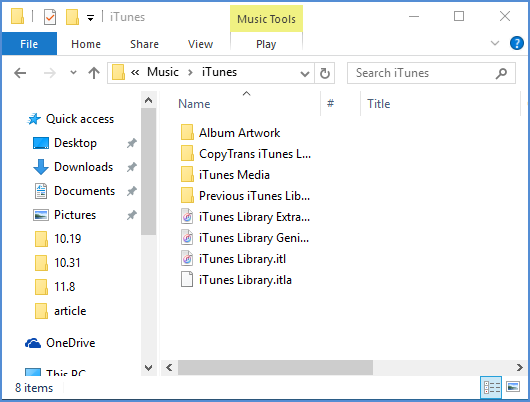 delete itunes library on windows