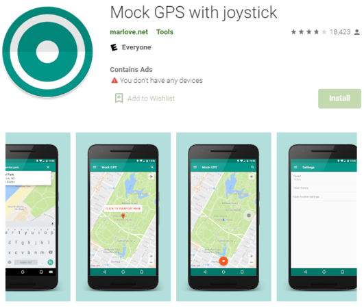 mock GPS with joystick