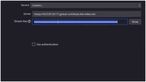 paste stream key obs