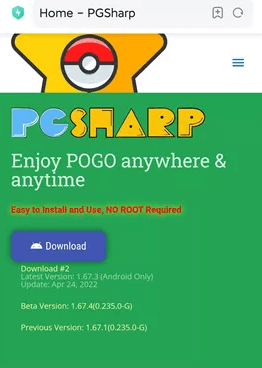 pgsharp pokemon go cheat
 android