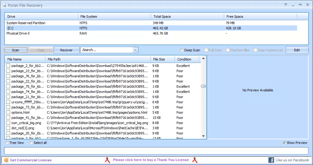 puran file interface