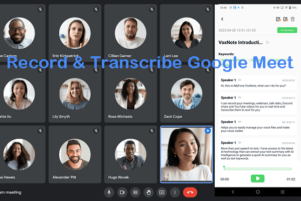 record transcribe google meet