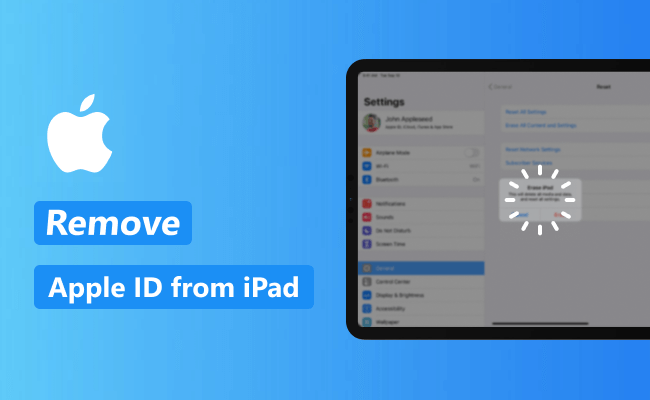 remove apple id from ipad without password