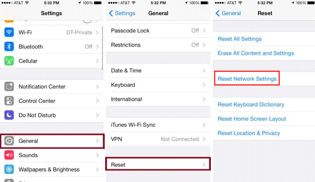 reset network settings