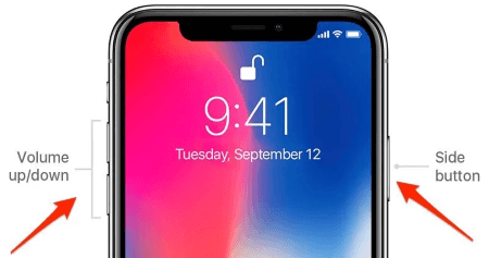 restart iphone X