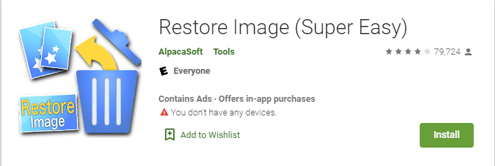 restore image