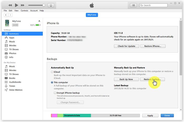 find deleted safari history by restoring iTunes backup