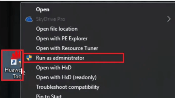 Run as administrator