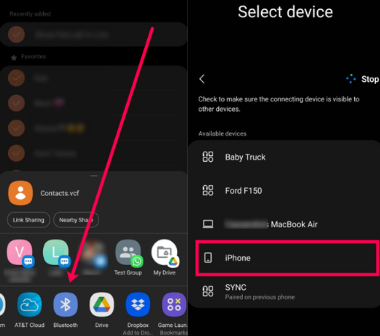 select bluetooth to iphone