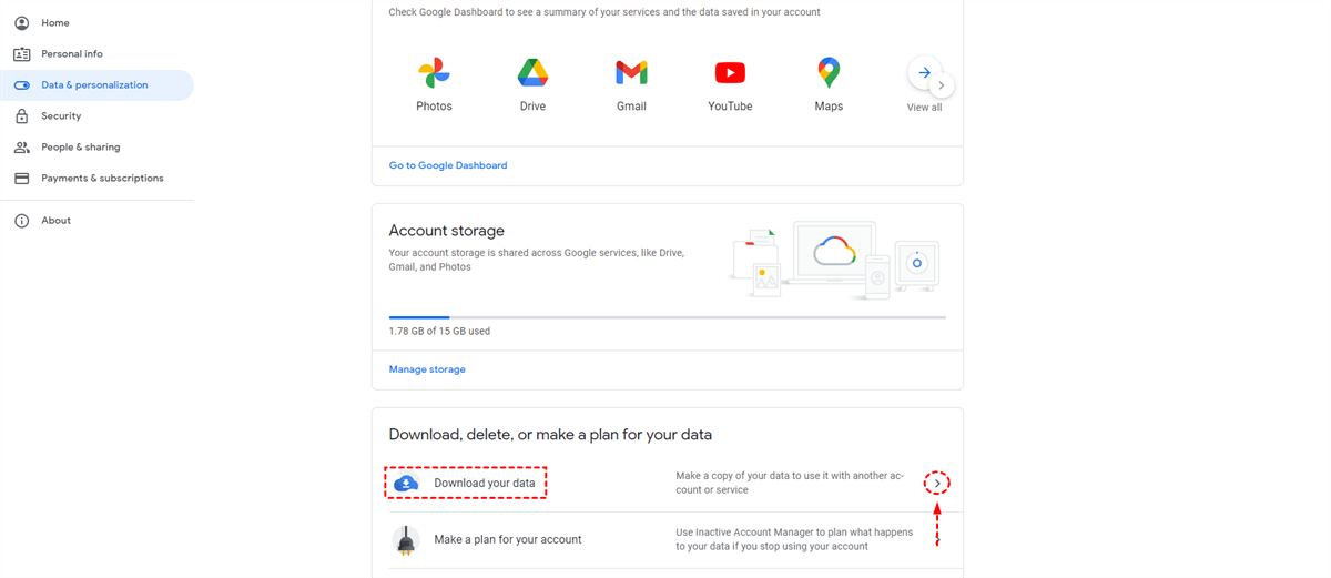 select Google Drive