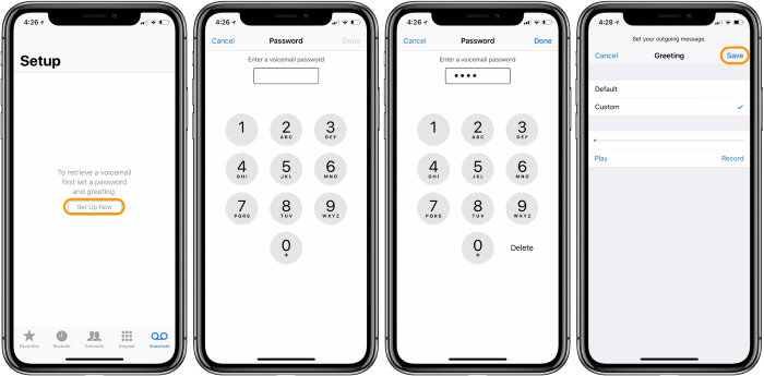set up voicemail on iphone