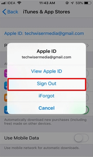 change apple id on app store