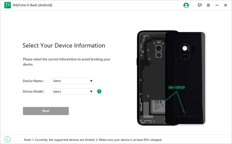 choose device information