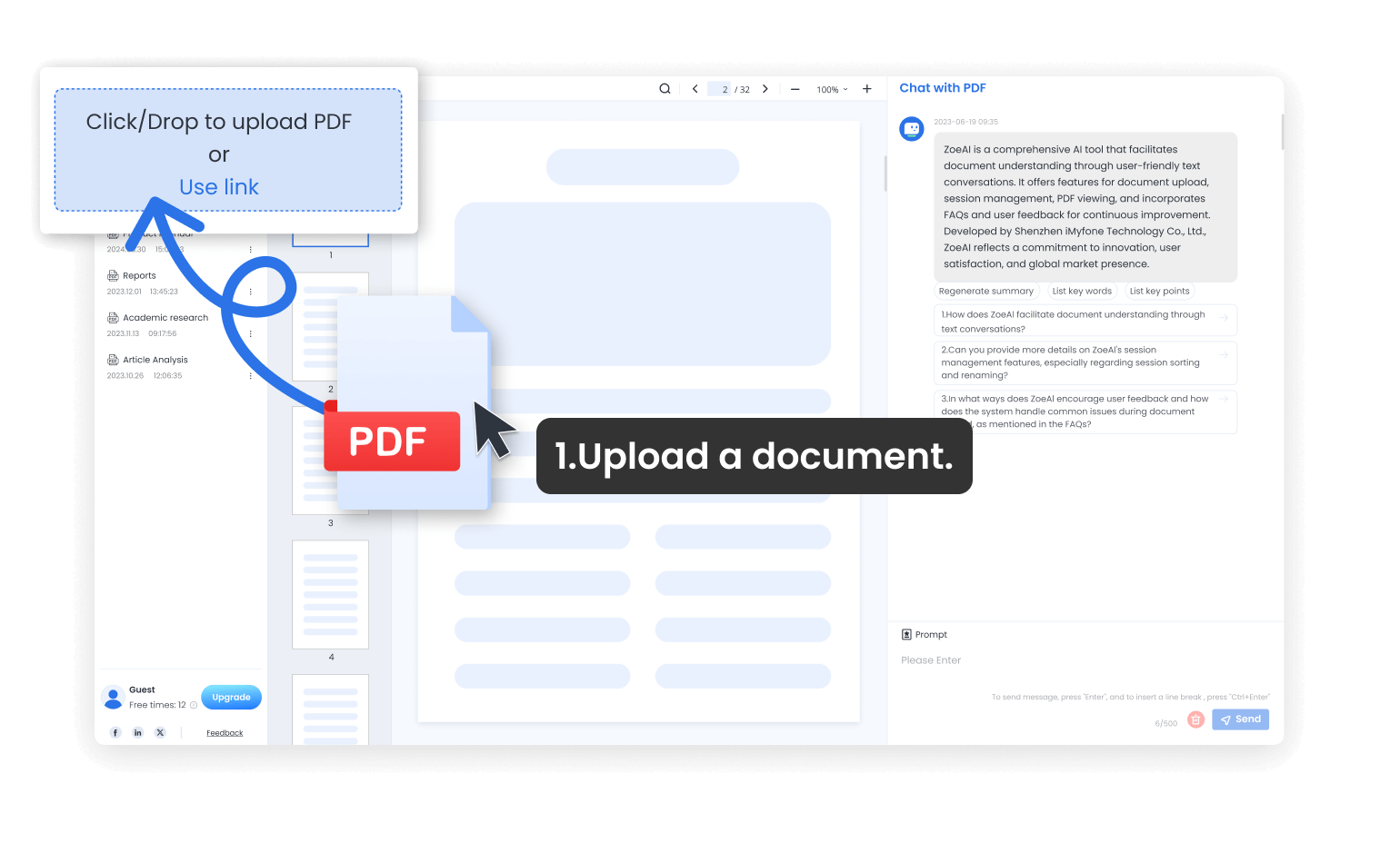 Upload a document